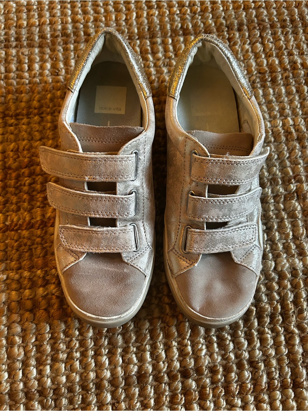 Dolce Vita Taupe Suede Velcro Sneakers
